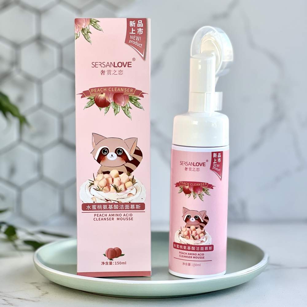 Пінка-мус з щіткою для вмивання з екстрактом троянди Sersanlove Rose Amino Acid Cleanser Mousse, 150млл