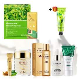 Антивіковій набір для обличчя з муцином равлика та Крем для рук Images Зелений чай у Подарунок