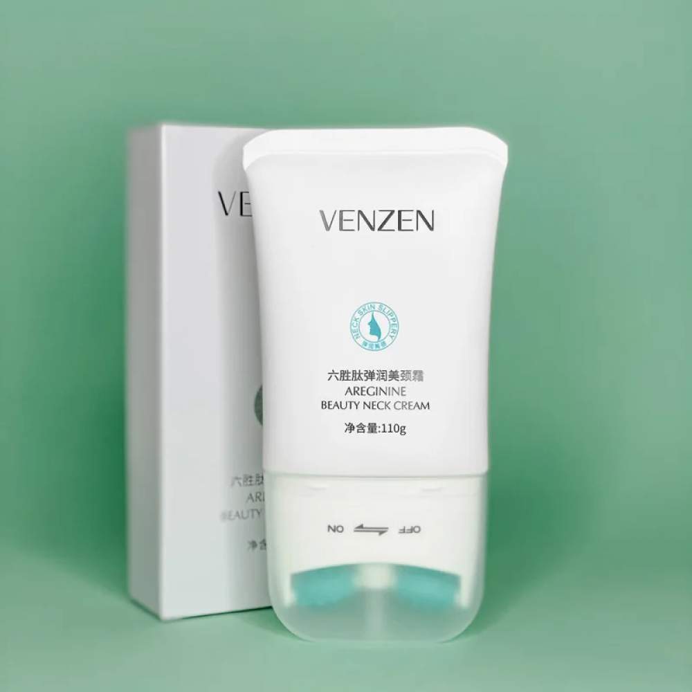 Крем для шиї з масажними роликами Venzen (Veze) Areginine Beauty Neck Cream