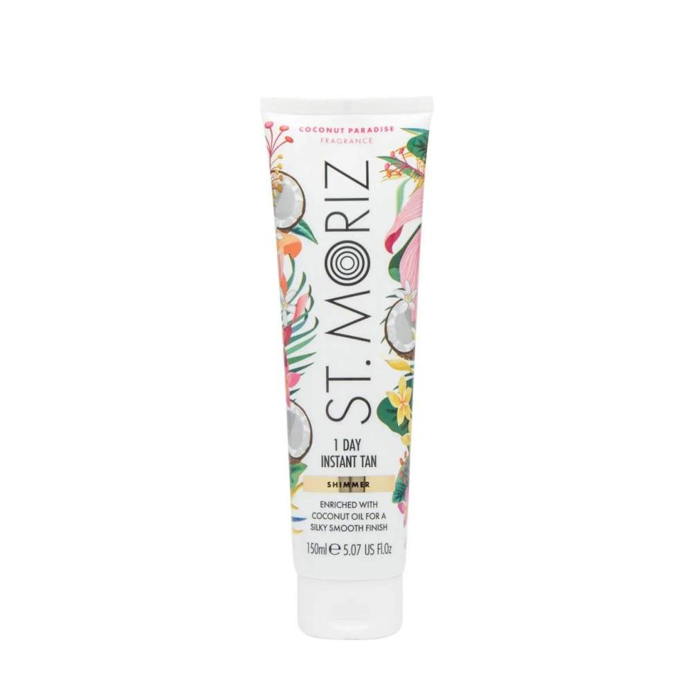 Бронзатор з легким ефектом засмаги St.Moriz Shimmer 1 Day Tan Coconut Paradise, 150 мл