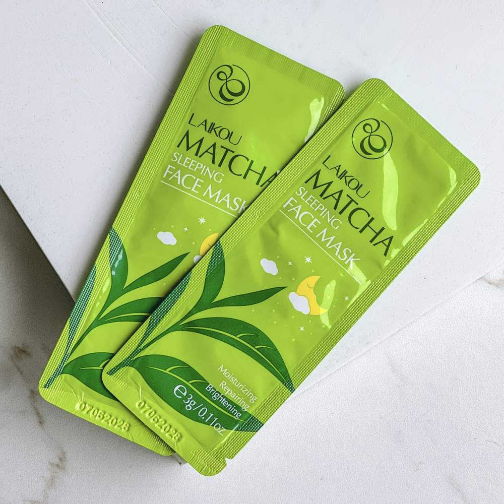 Нічна маска з екстрактом зеленого чаю Матча Laikou Matcha Sleeping Face Mask 3g