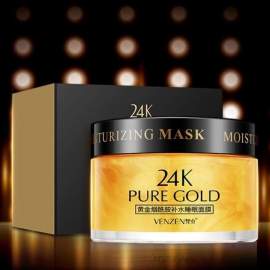 Нічна маска для обличчя Venzen 24k Pure Gold Niacinamide Hydrating Sleep Mask з ніацинамідом та золотом 120 гр