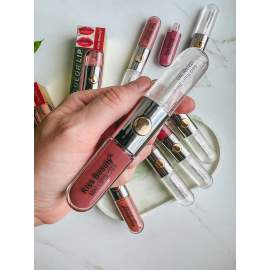 Блеск помада 2в1 матовий+зеркальний Kiss Beauty Bicolor Lip