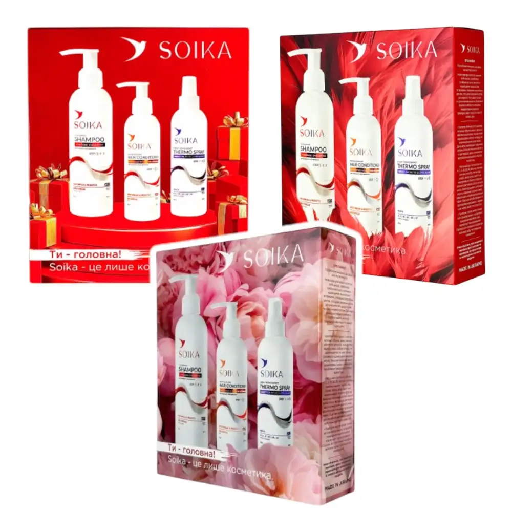 Набір Soika 3в1 для жирного типу волосся "Глибоке очищення та захист"