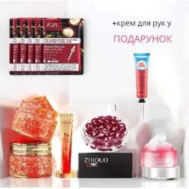 Набір антивіковий 6в1 від зморшок та Крем для рук Dsiuan Rose