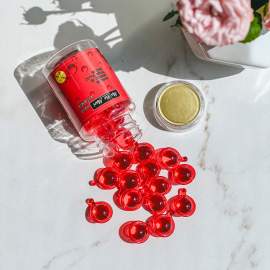 Відновлення пошкодженого волосся незмивні вітаміни капсули для волосся з Марроканською олією та Жожобою Ma Vie Mari Червоні