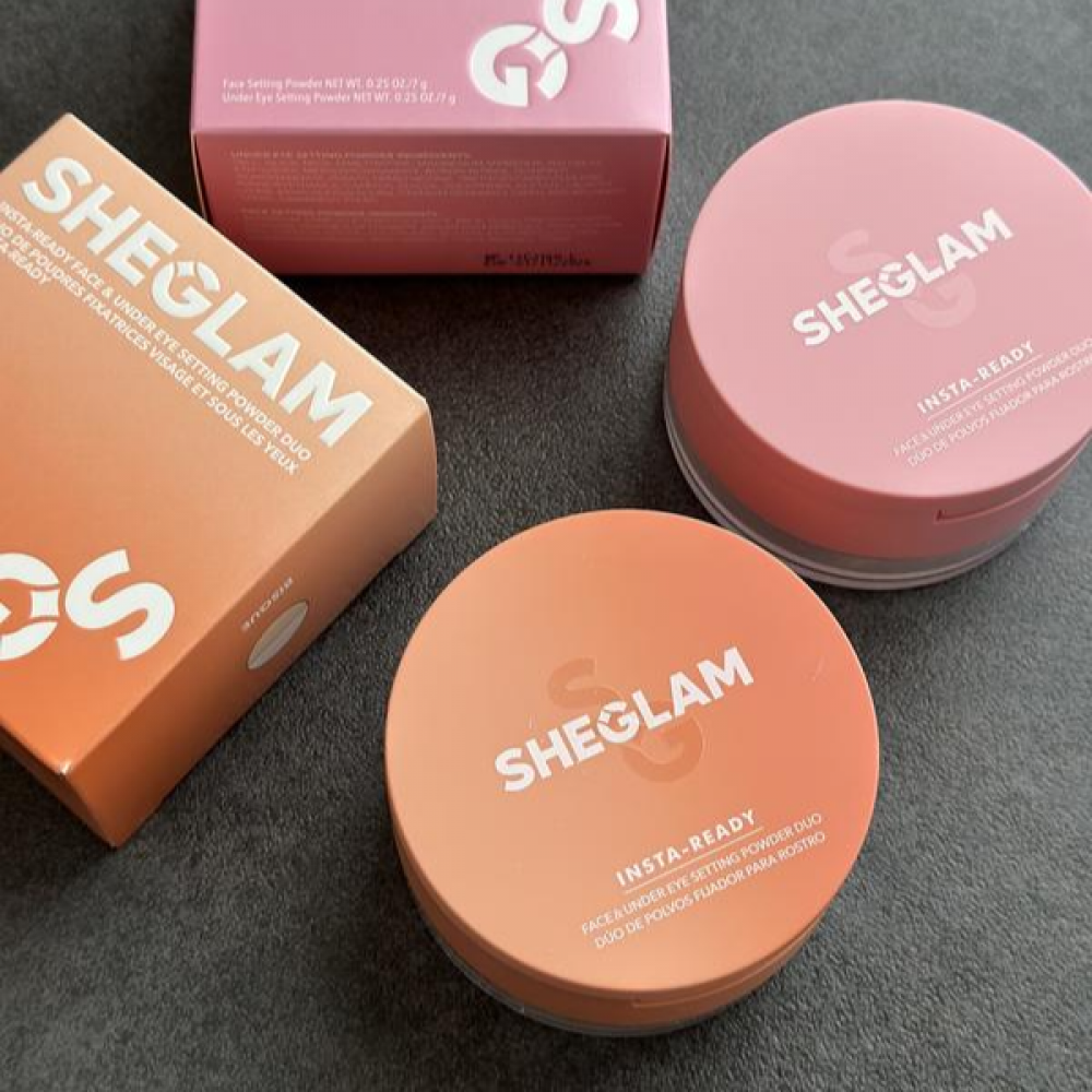 Пудра для обличчя подвійна 2в1 Sheglam Insta ready Face & Under Eye Setting Powder Duo Translucent 7/7 г